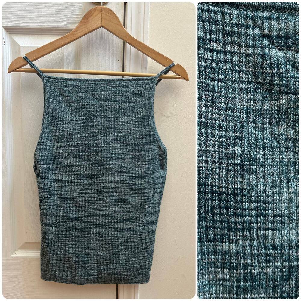 Banana Republic Deep Sea Teal Sweater Knit Strappy Tank Top Stretchy Large